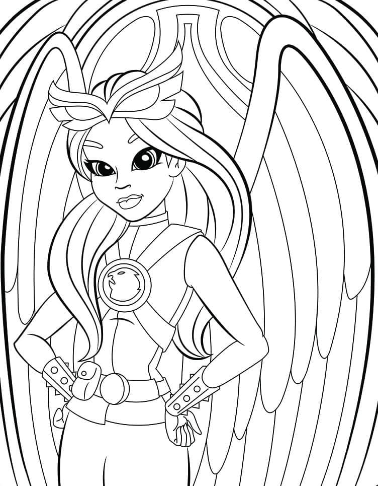 Coloriage DC Super Hero Girls Hawkgirl