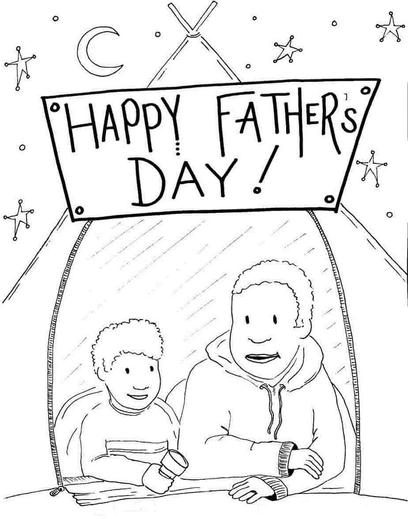 Dessin de Bonne Fête des Pères Gratuit coloring page