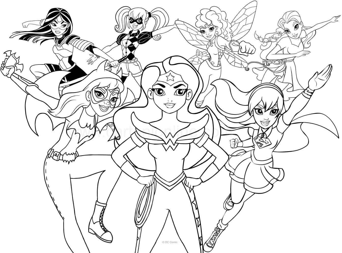 Coloriage Dessin de DC Super Hero Girls