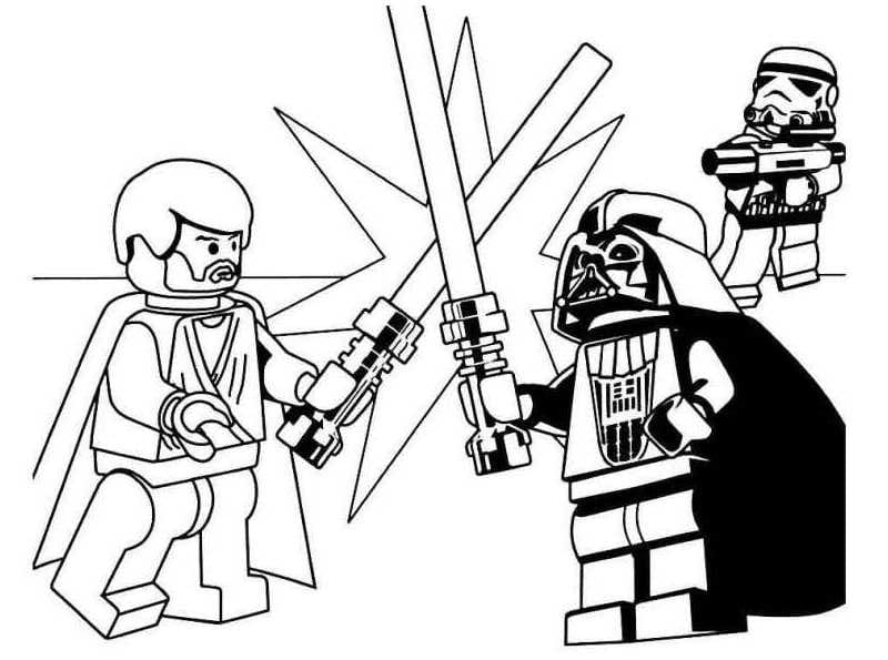 Coloriage Dessin de Lego Star Wars Gratuit
