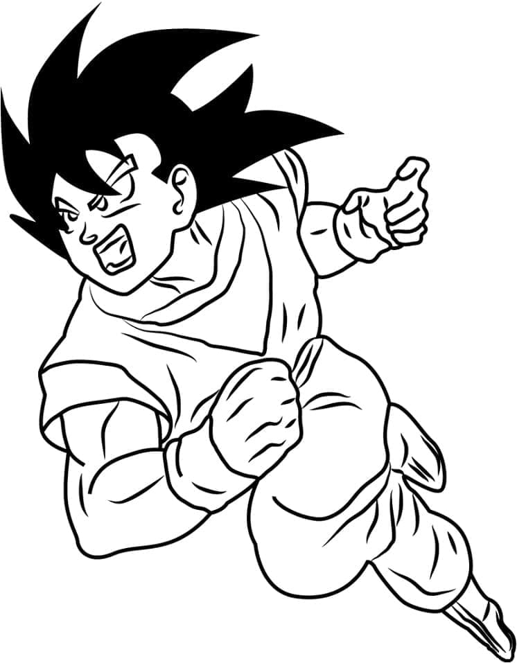 Dessin de Son Goku Gratuit coloring page