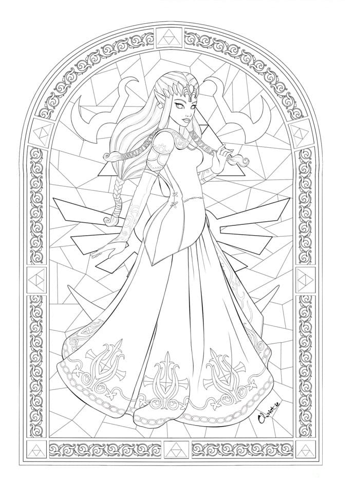Dessin de Zelda Gratuit coloring page
