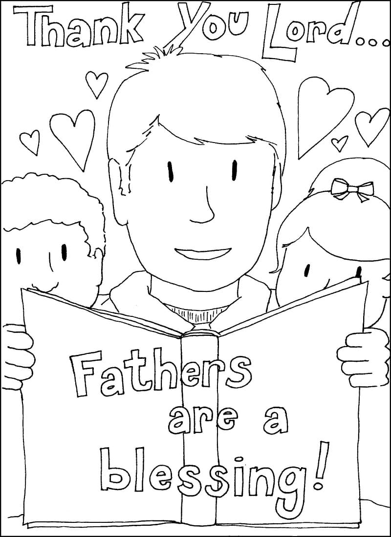 Dessin Gratuit de Bonne Fête des Pères coloring page