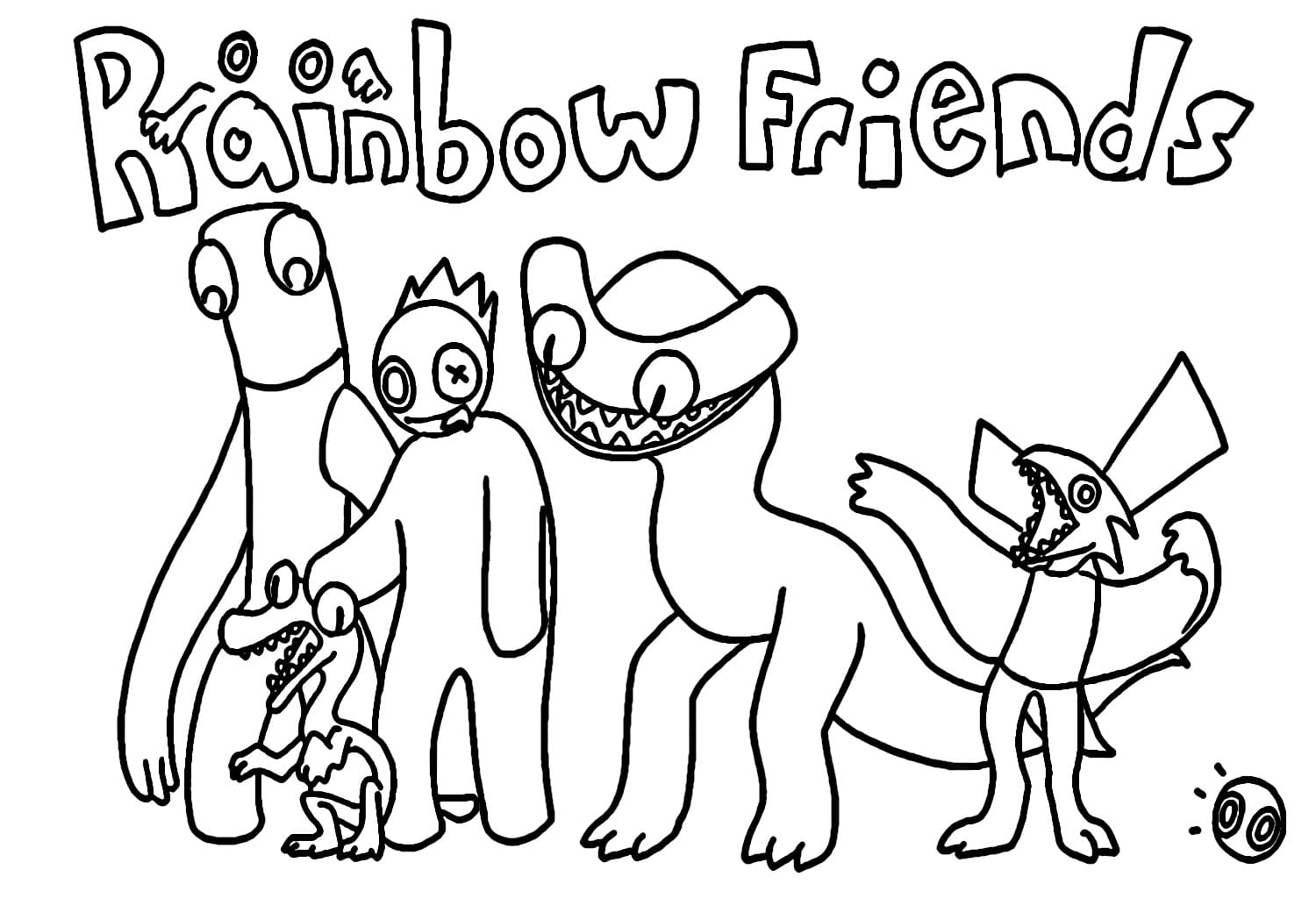 Coloriage Rainbow Friends à imprimer - GBcoloriage