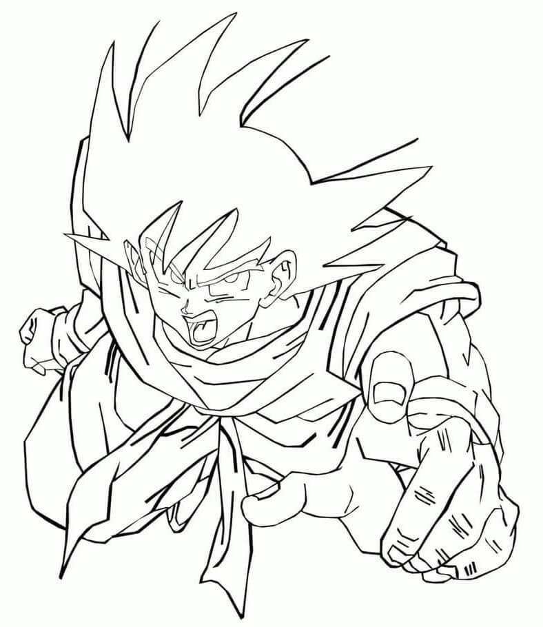 Dessin Gratuit de Son Goku coloring page