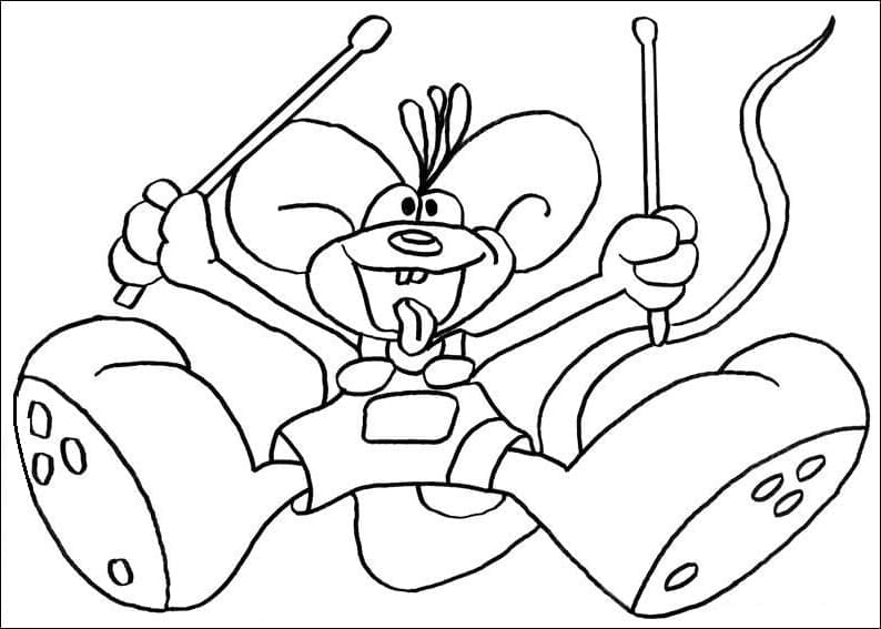 Diddl Drôle coloring page