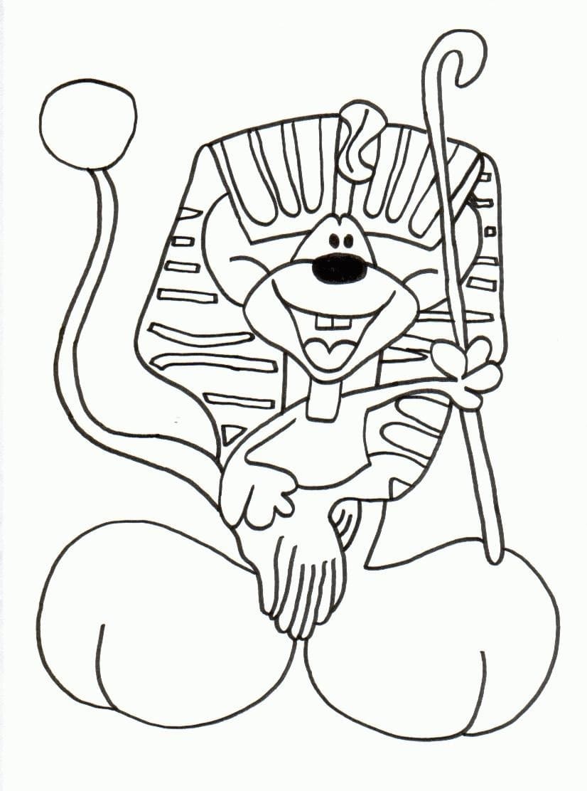 Diddl En Egypte coloring page