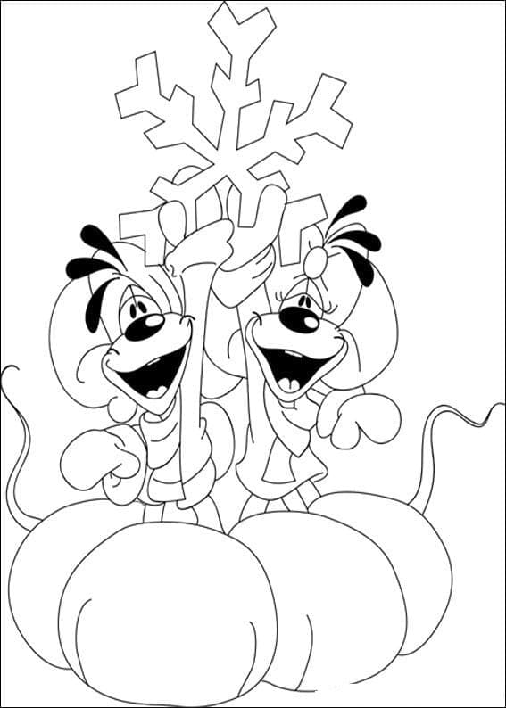 Diddlina et Diddl coloring page