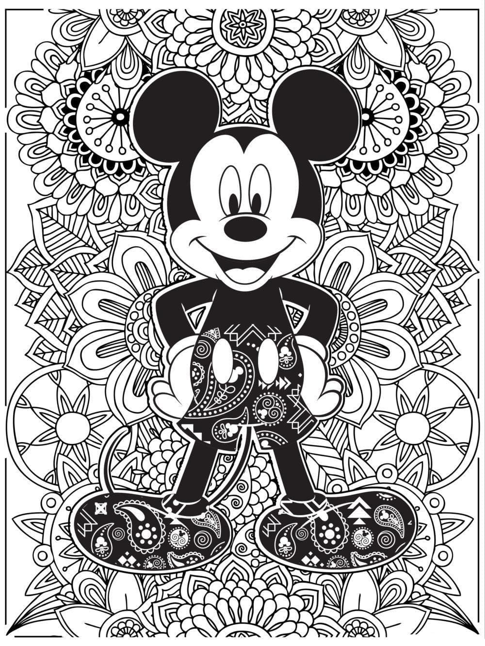 Coloriage Disney Adulte Mickey Mouse