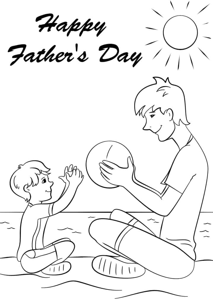 Fête des Pères Gratuite Pour les Enfants coloring page
