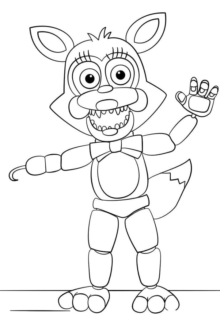 Coloriage Five Nights at Freddy's Withered Foxy
