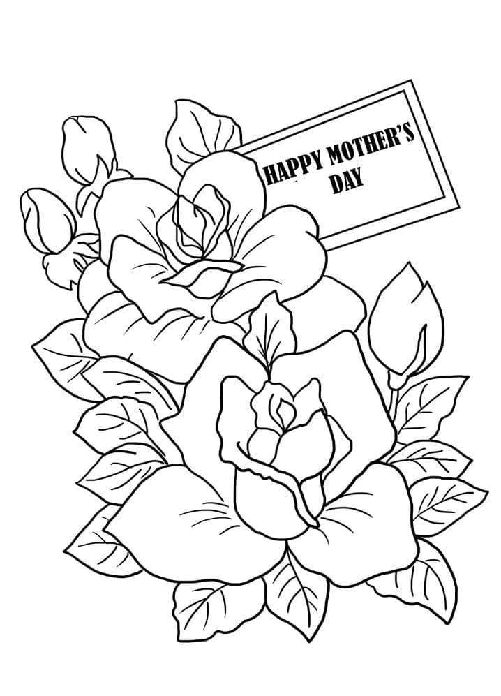Fleurs Pour la Fête des Mères coloring page