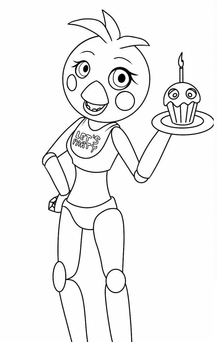 Coloriage FNAF Toy Chica
