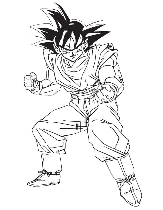 Coloriage Génial Son Goku