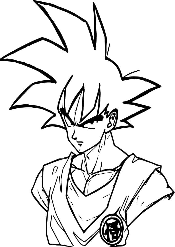 Goku de Anime Dragon Ball Z coloring page