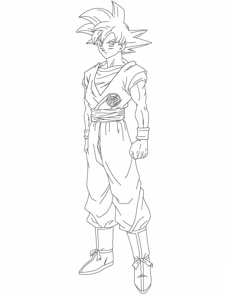Goku de Anime coloring page