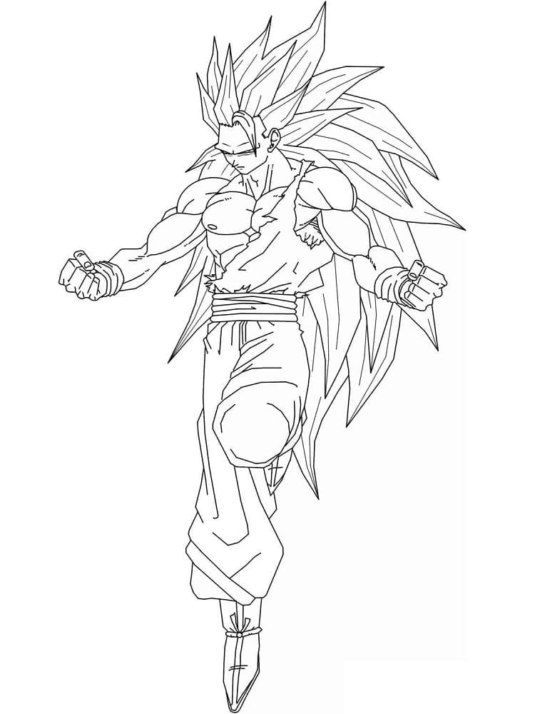 Goku Imprimable coloring page