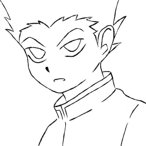 Gon Freecss dans Anime Hunter x Hunter coloring page