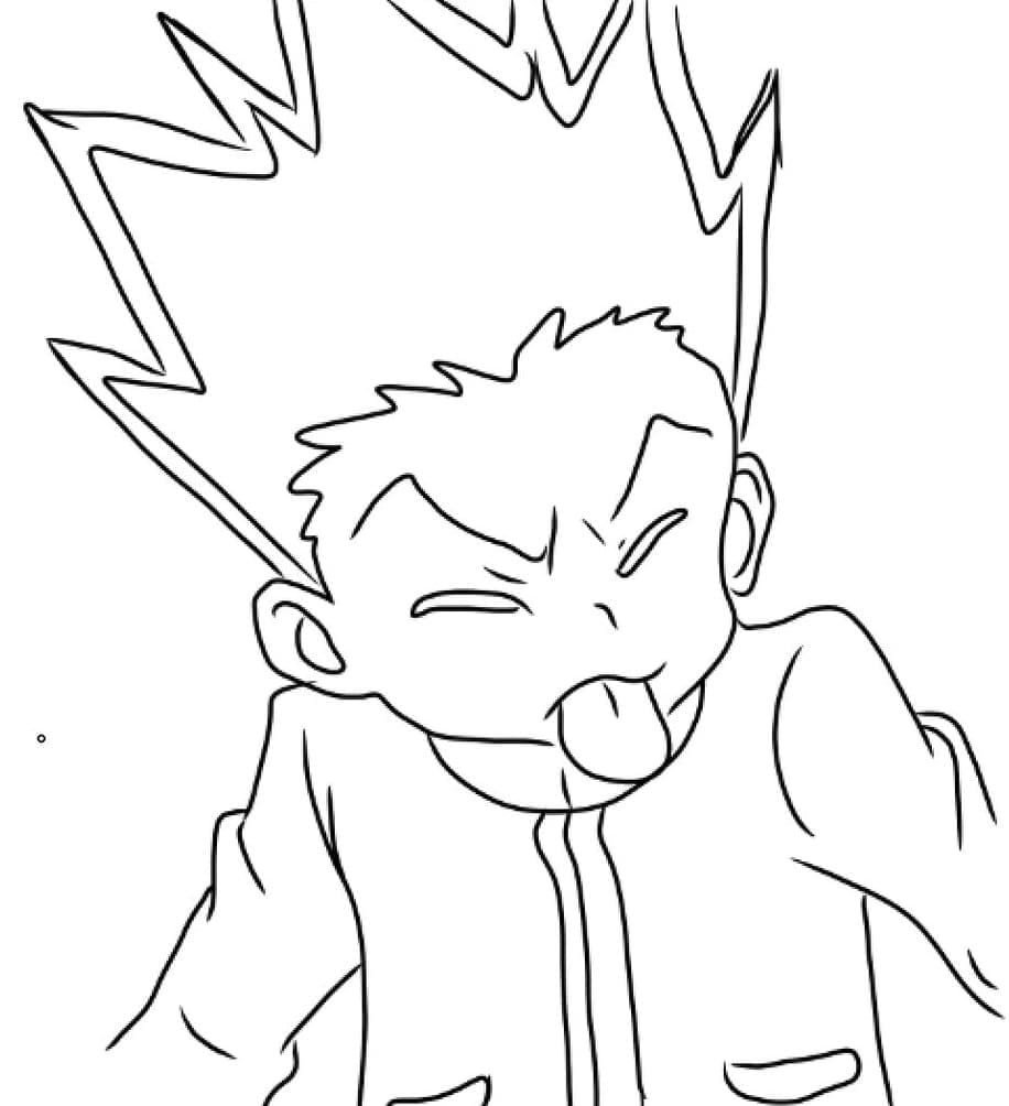 Gon Freecss Drôle coloring page