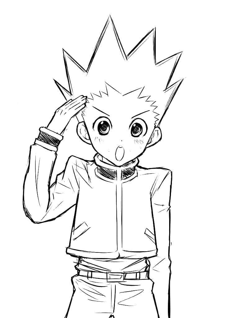 Gon Freecss Hilarant coloring page