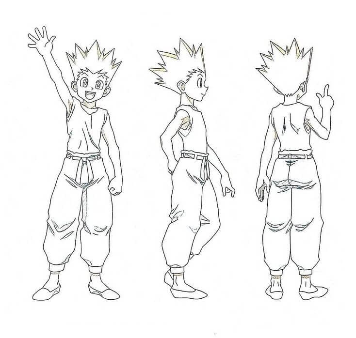 Gon Freecss Hunter x Hunter coloring page
