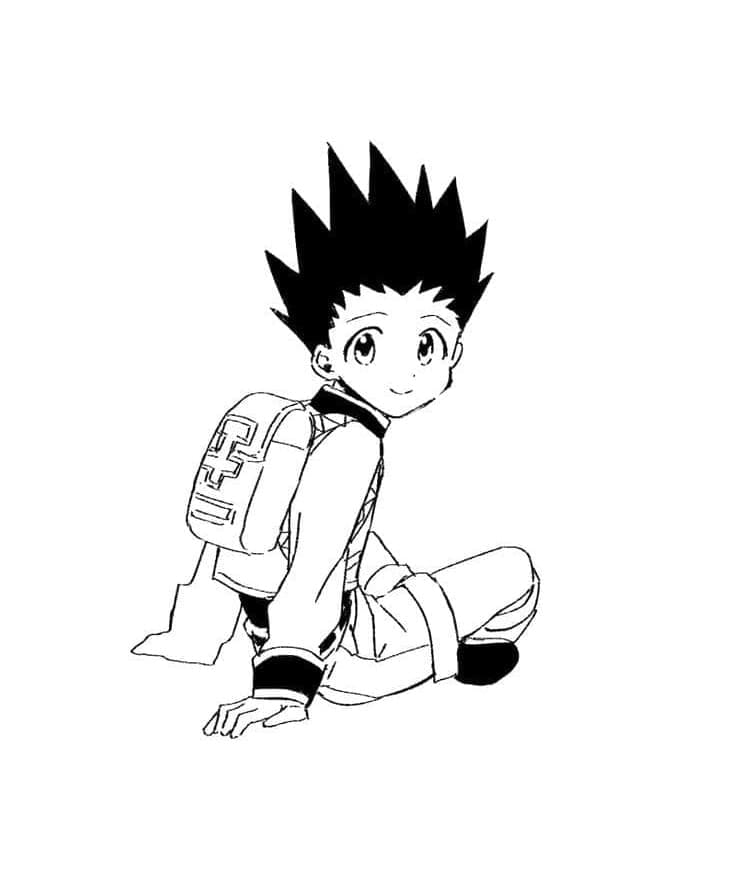 Gon Hunter x Hunter coloring page