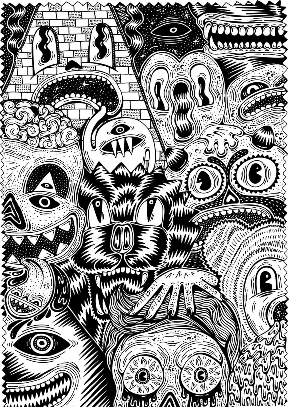 Coloriage Halloween Adulte Effrayant