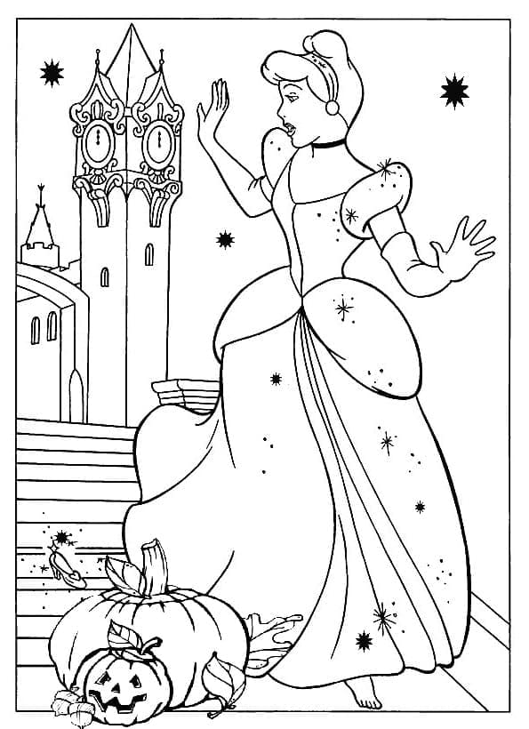 Halloween Disney Cendrillon coloring page