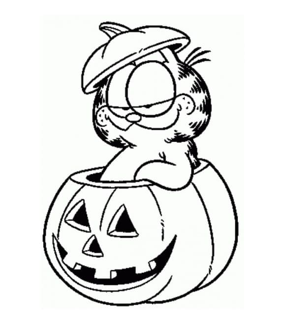 Coloriage Halloween Disney Garfield