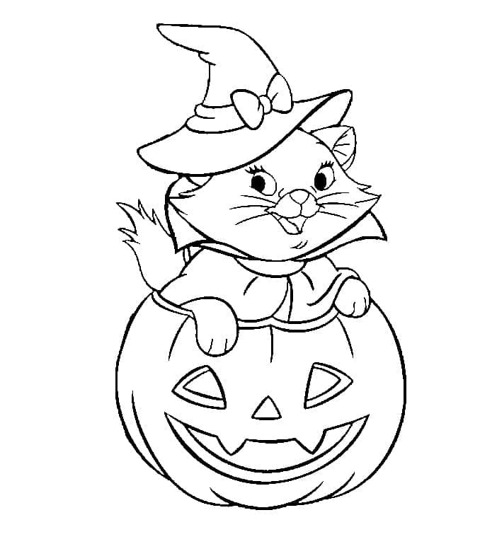 Halloween Disney Marie coloring page