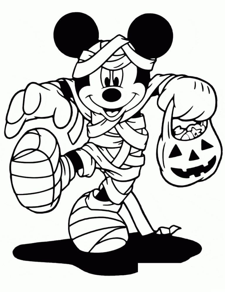 Halloween Disney Mickey coloring page
