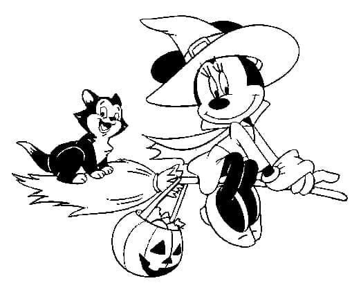 Coloriage Halloween Disney Minnie Mouse