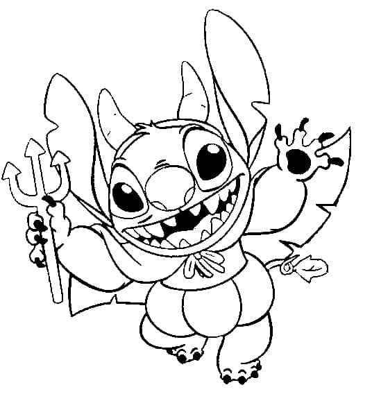 Halloween Disney Stitch coloring page
