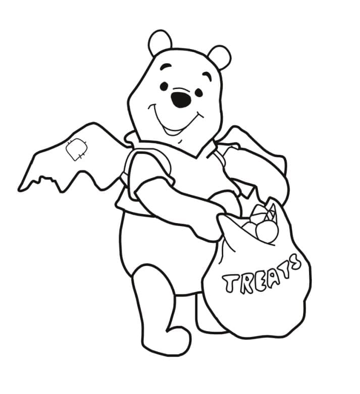 Halloween Disney Winnie l’ourson coloring page