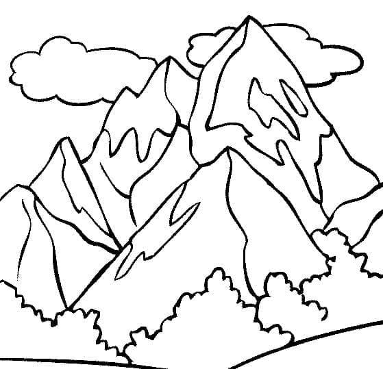 Coloriage Haute Montagne