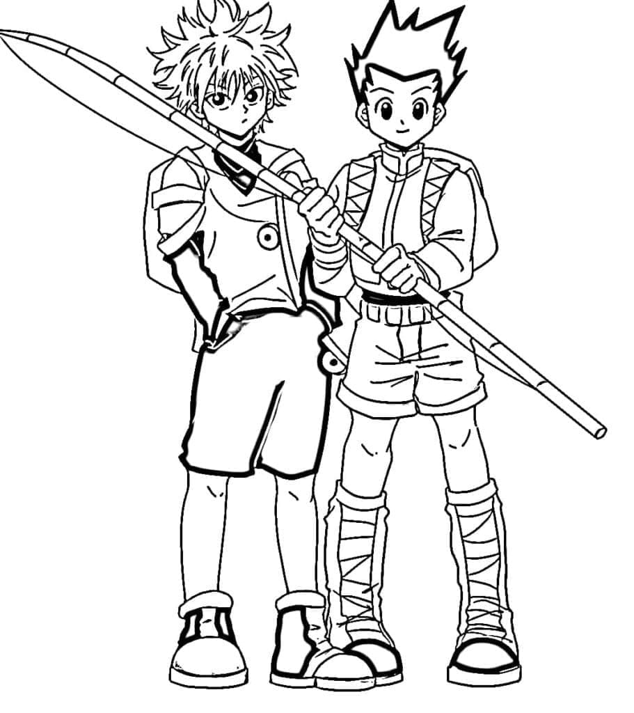 Hunter x Hunter Killua et Gon coloring page