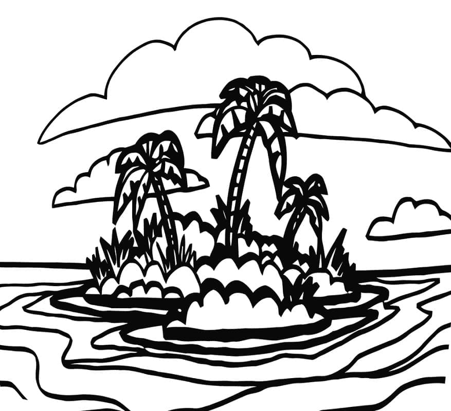 Île Pour les Enfants coloring page