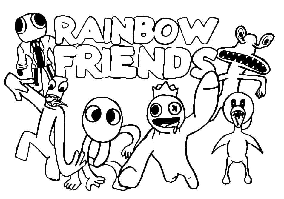 Coloriage Image de Rainbow Friends