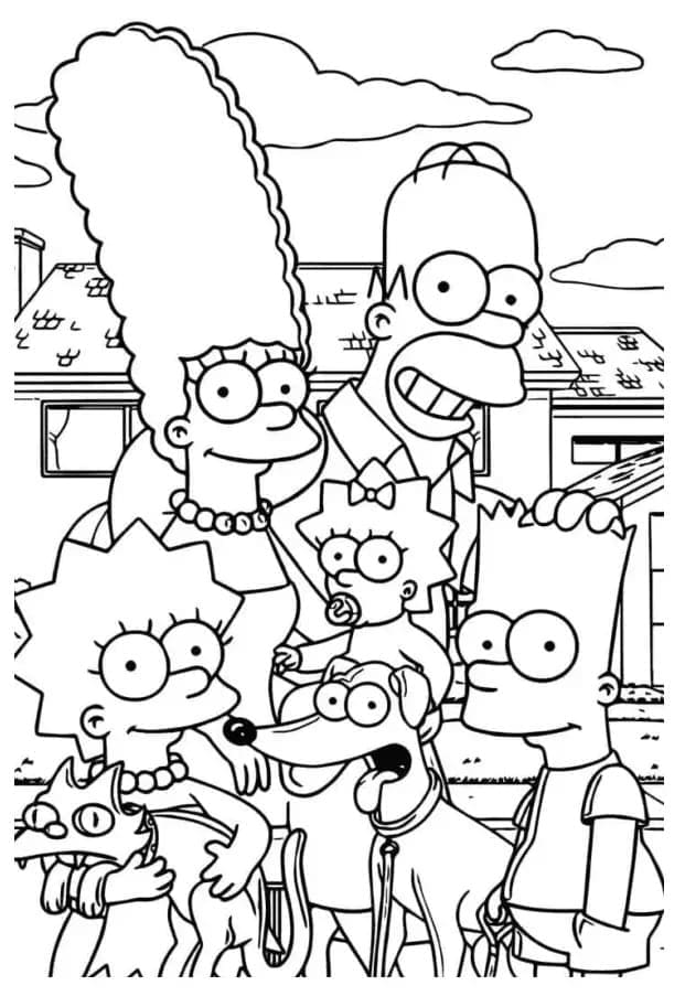 Coloriage Image de Simpson