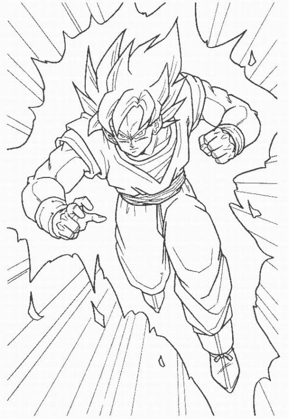 Incroyable Son Goku coloring page