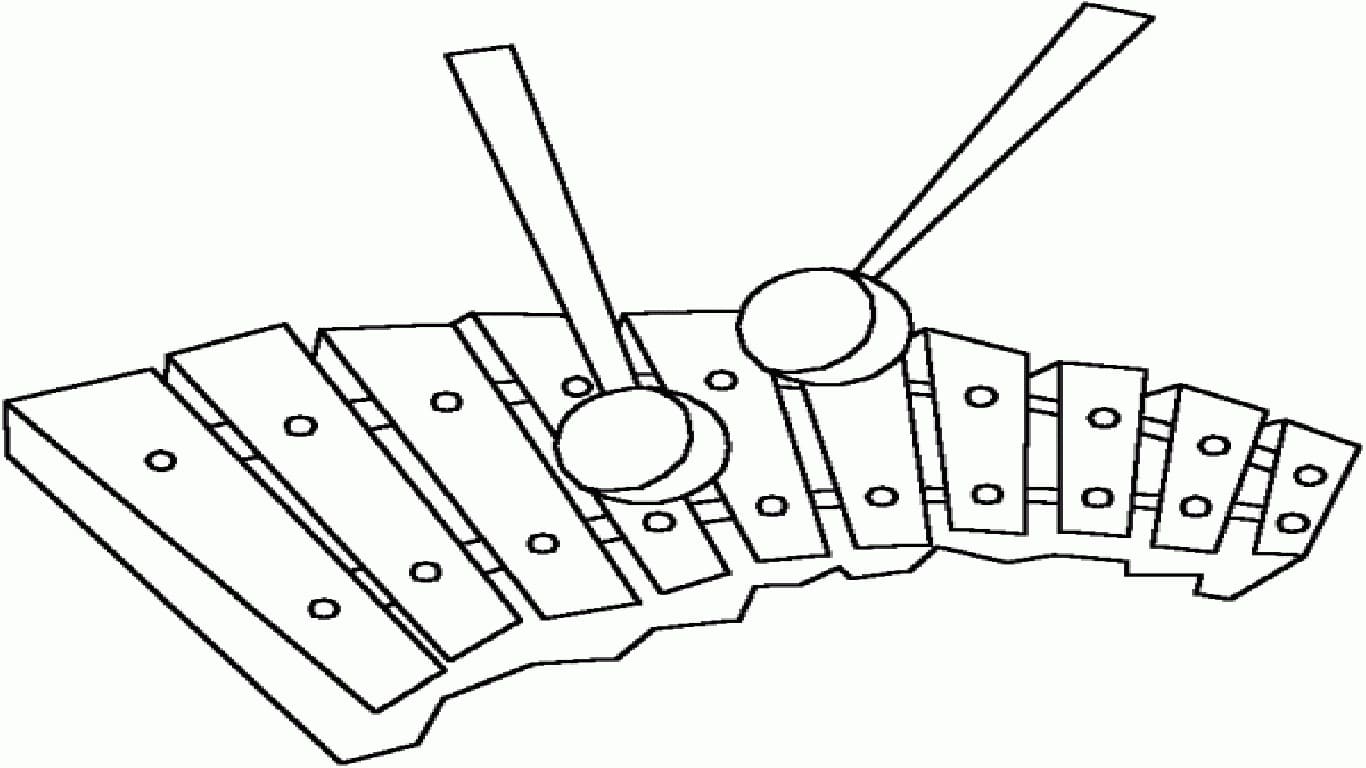 Instrument de Musique Xylophone coloring page