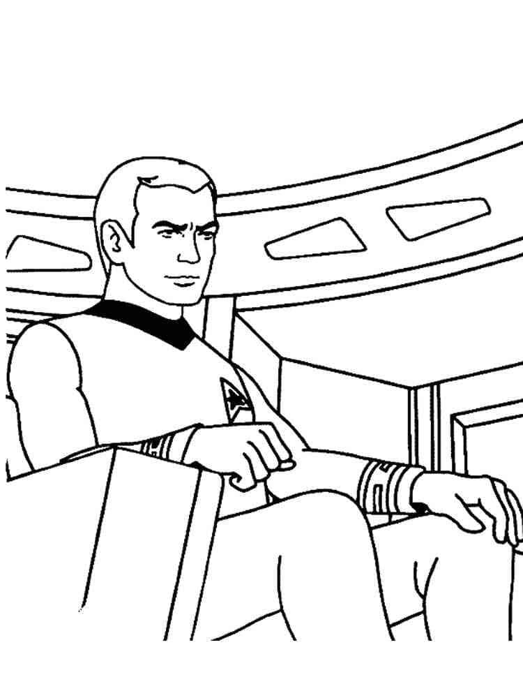 Coloriage James Kirk Star Trek
