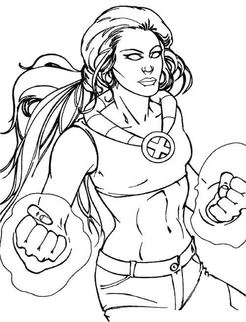 Jean Grey X-Men coloring page