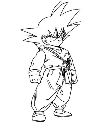 Jeune Son Goku coloring page