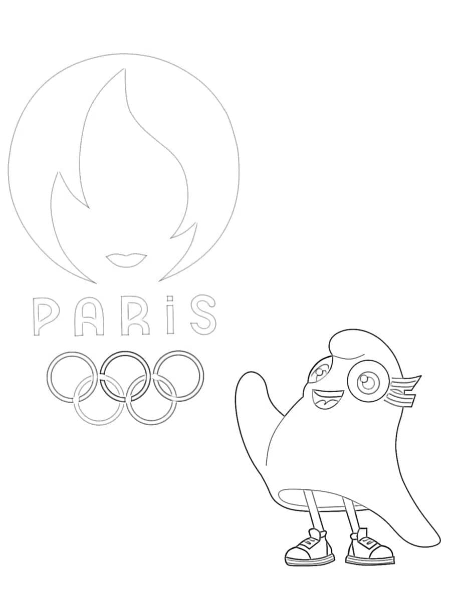 Jeux Olympiques de Paris 2024 Imprimable coloring page