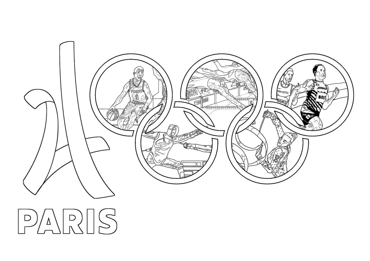 Jeux Olympiques d’été de 2024 coloring page