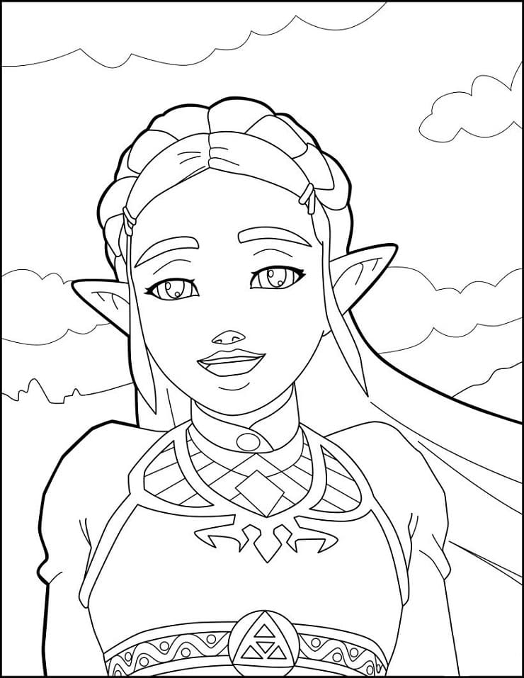 Jolie Zelda coloring page