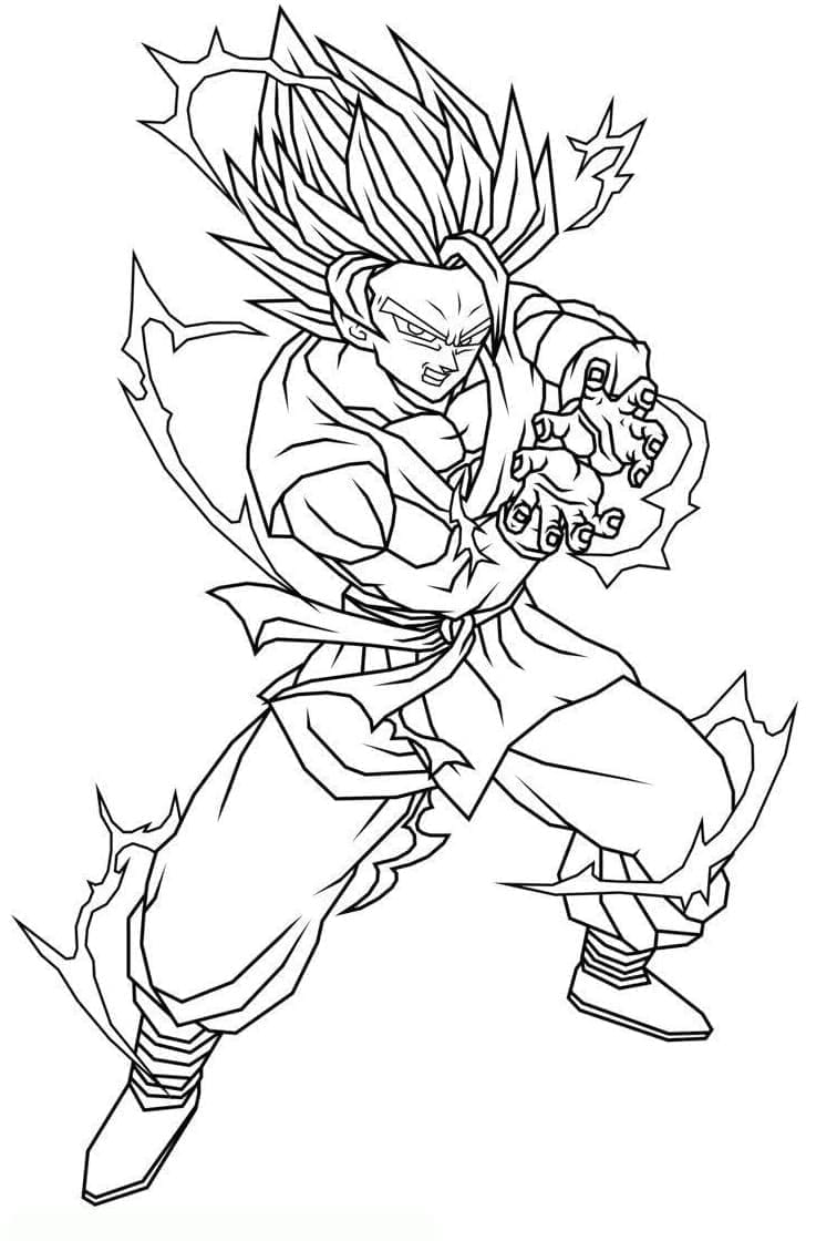 Le Pouvoir de Son Goku coloring page