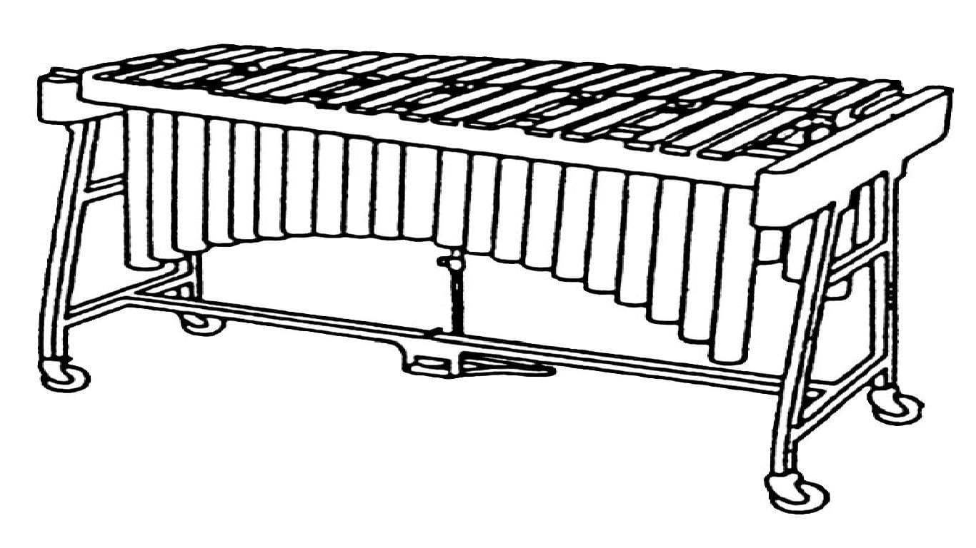Le Xylophone coloring page