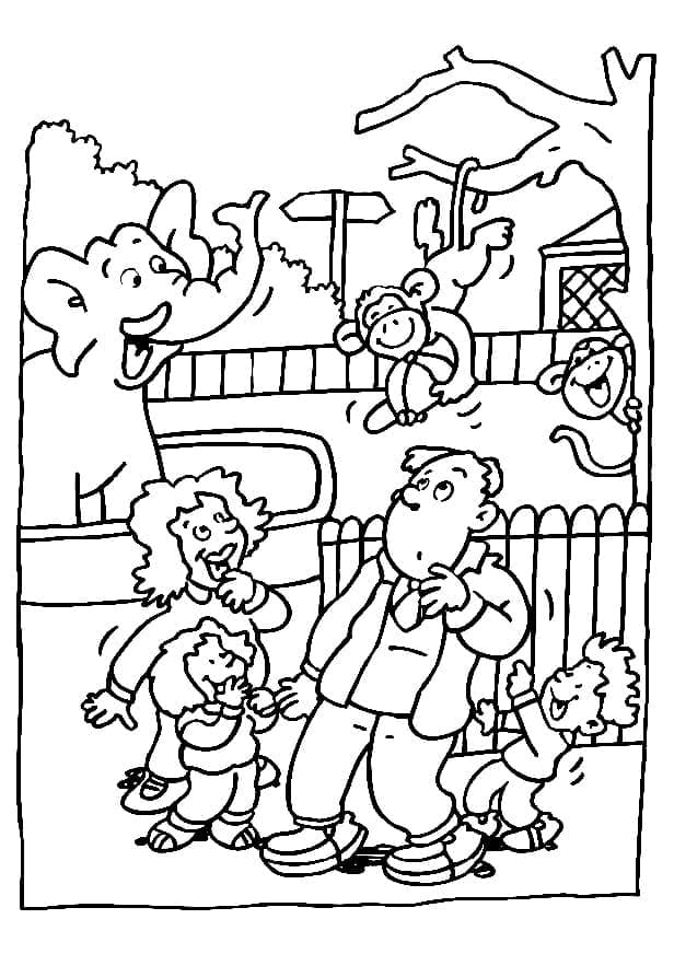 Le Zoo coloring page